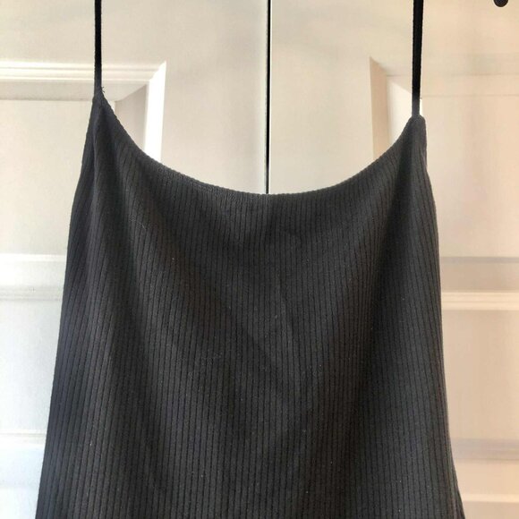NWT REFORMATION Kelsee Rib Knit Strappy Midi Dress Scoop Back Black S MSRP $148 - Picture 4 of 6